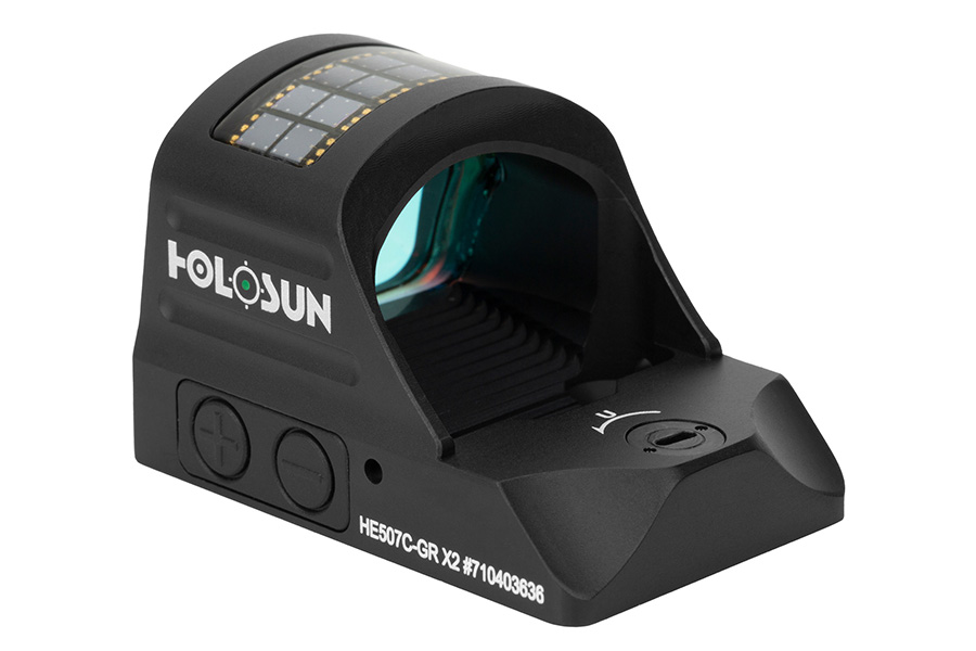 HOLOSUN HE507C X2 Multi Reticle Green Dot Solar Sight with Shake Awake